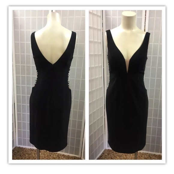 Xcape, dress, parties, black, decorated, size 6.: - Picture 1 of 10